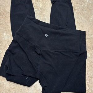 Black Lululemon align leggings. Very well loved and worn.